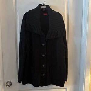 Merona Cozy Women's Black Cardigan Sweater Sz 2XL